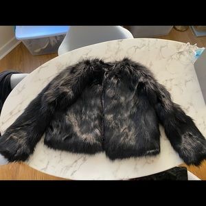 Seven For All Mankind - Faux Fur Black Coat